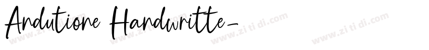 Andutione Handwritte字体转换